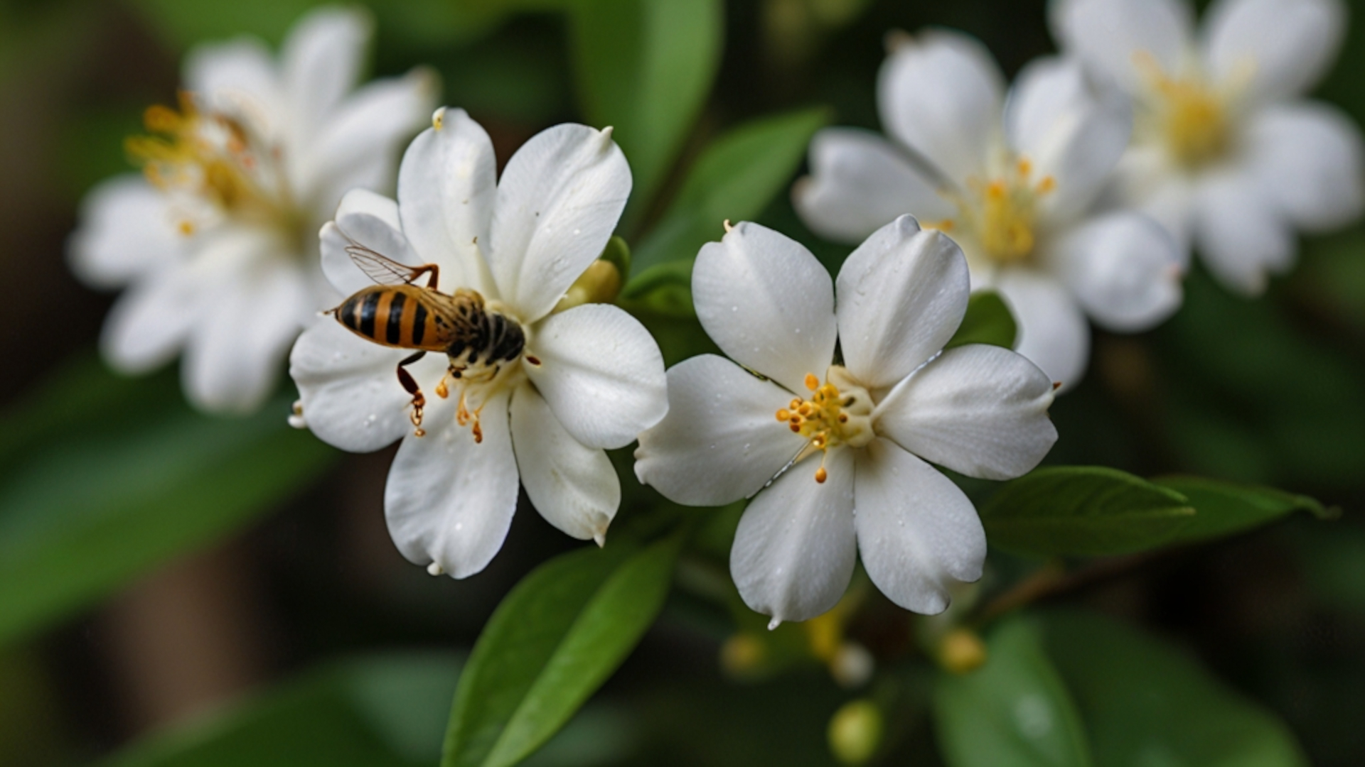 Il gelsomino durante la fioritura attira molte api