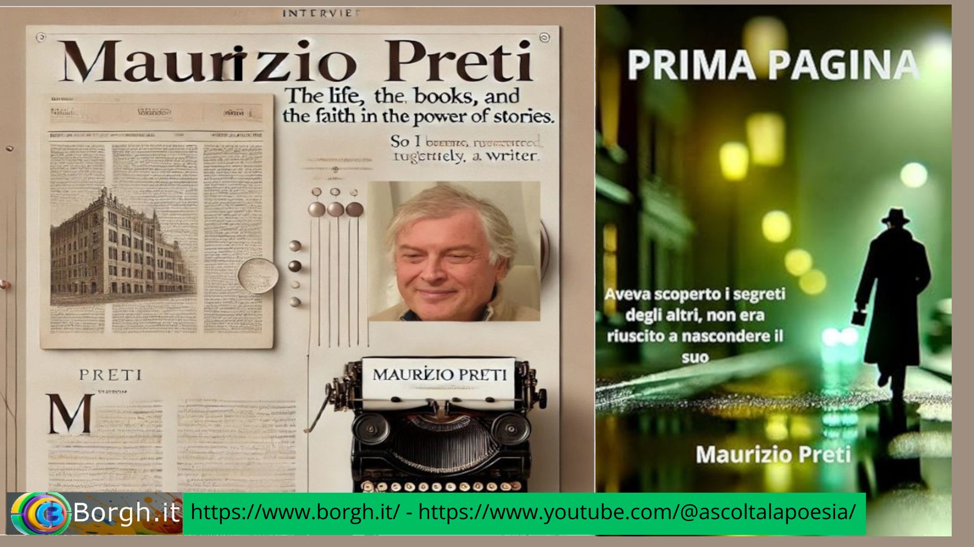 Prima Pagina: Maurizio Preti e il suo ultimo intrigante giallo